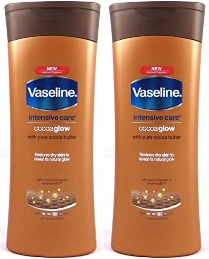 Vaseline Intensive Care Cocoa Glow Body Lotion,13.5oz / 400ml (Pack of 2)