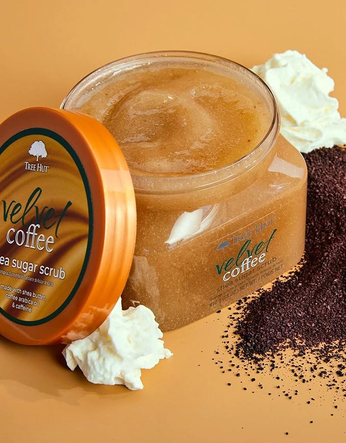 Tree Hut Velvet Coffee Shea Sugar Scrub, 700251, 1.125 Pound (Pack of 1)