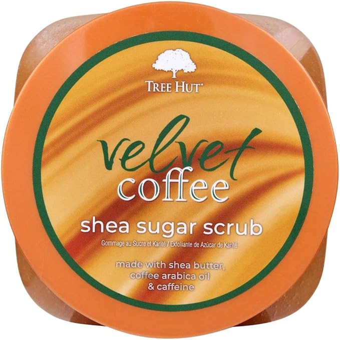 Tree Hut Velvet Coffee Shea Sugar Scrub, 700251, 1.125 Pound (Pack of 1)