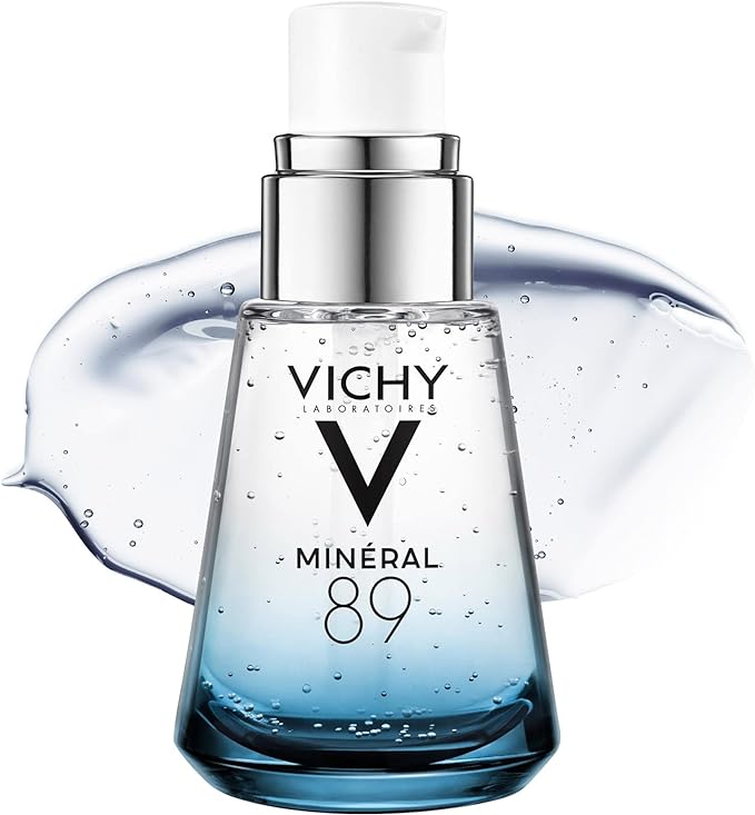 Vichy Mineral 89 Hyaluronic Acid Face Serum | Facial Gel Moisturizer and Pure Hyaluronic Acid Moisturizing and Hydrating Serum for Sensitive Skin and Dry Skin 30ML