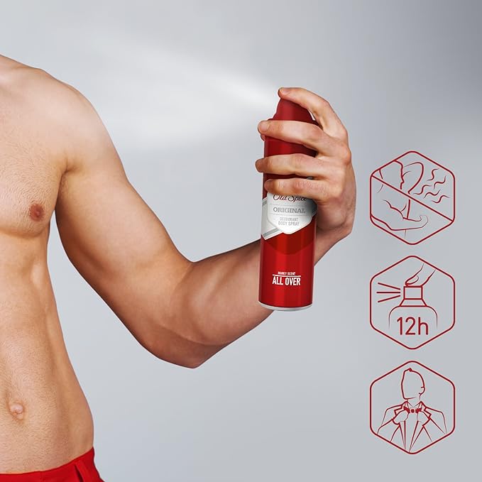 Old Spice Whitewater Deodorant Body Spray For Men, 150 ml, 6 Packs
