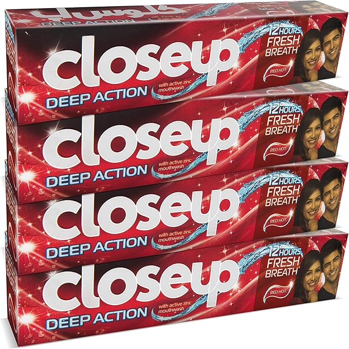 Close Up Toothpaste Red Hot, 120ml, 4piece