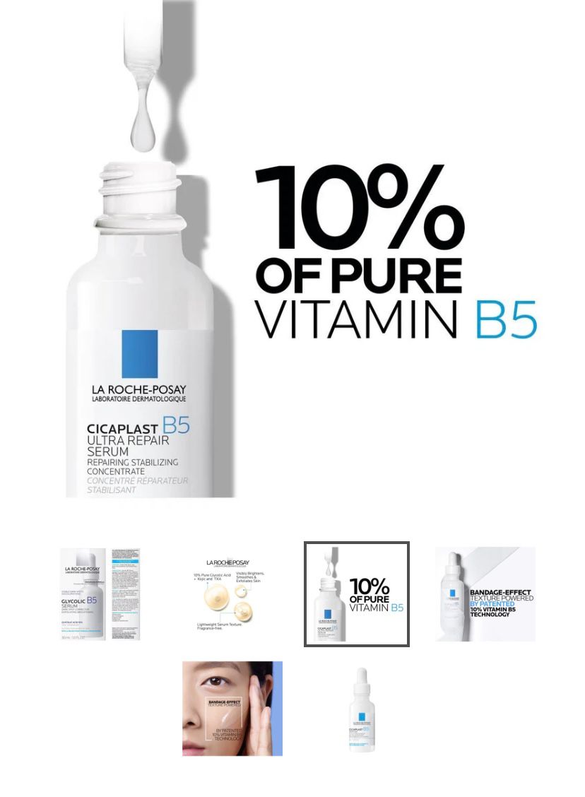 LA ROCHE POSAY Glycolic B5 10% Pure Glycolic Acid Serum,30ML