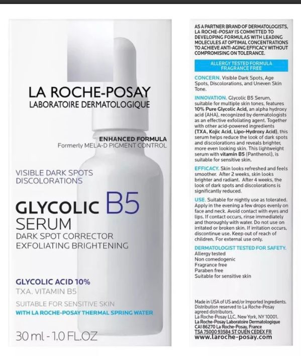 LA ROCHE POSAY Glycolic B5 10% Pure Glycolic Acid Serum,30ML