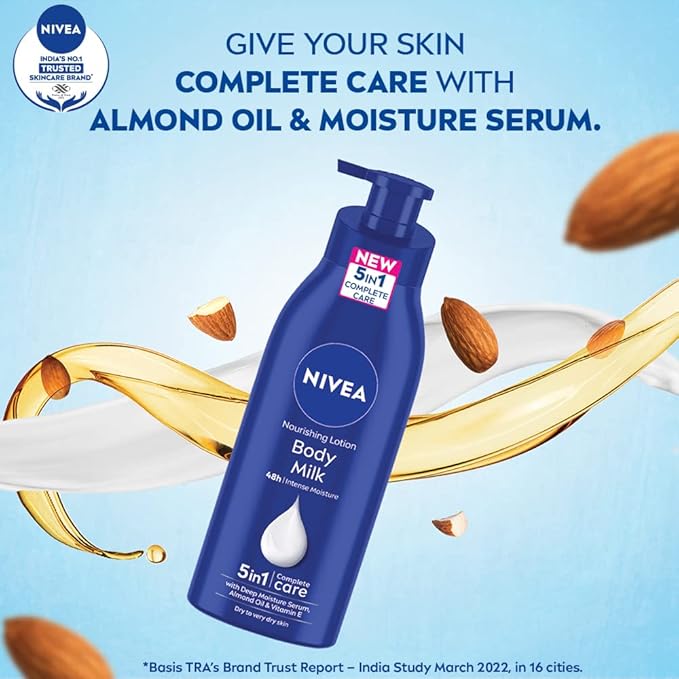 Nivea Body Lotion For Very Dry Skin, Nourishing Body Milk With  Almond Oil, 400ml