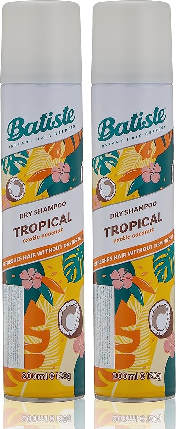 Batiste Batiste Dry Shampoo, Tropical Fragrance, 200ml, Pack Of 2