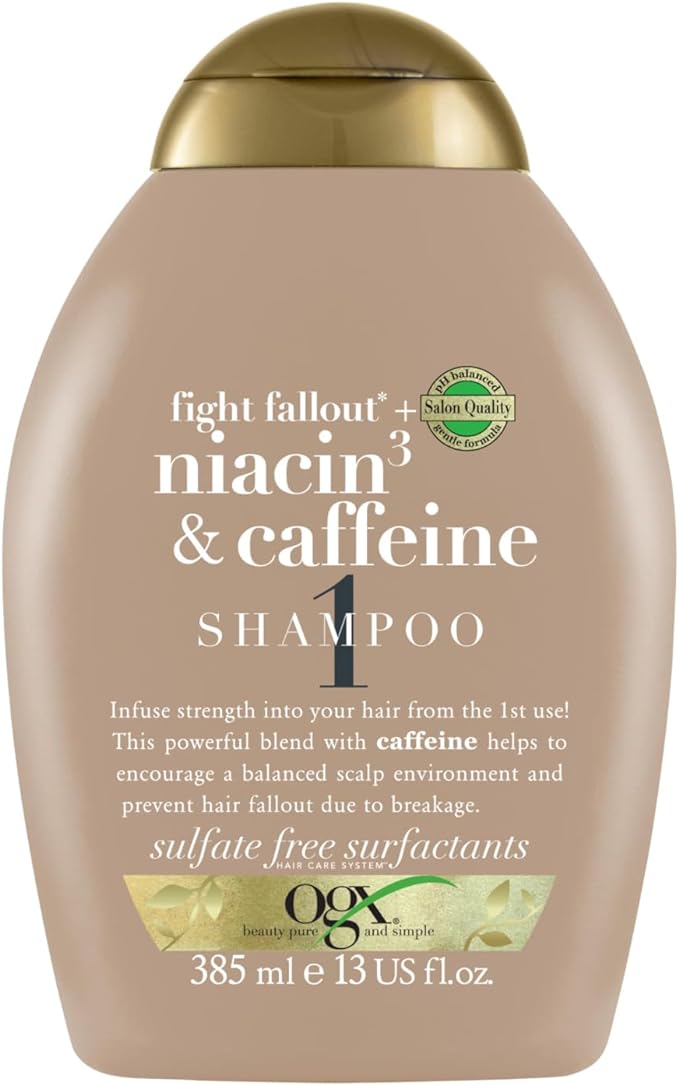 OGX Fight Fallout Niacin & Caffeine Shampoo,385ml