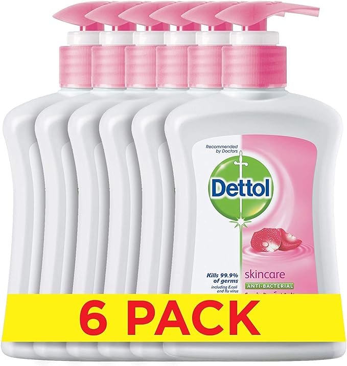 Dettol Skincare Hand Wash - Pack of 6 Pcs (6 x 200ml)