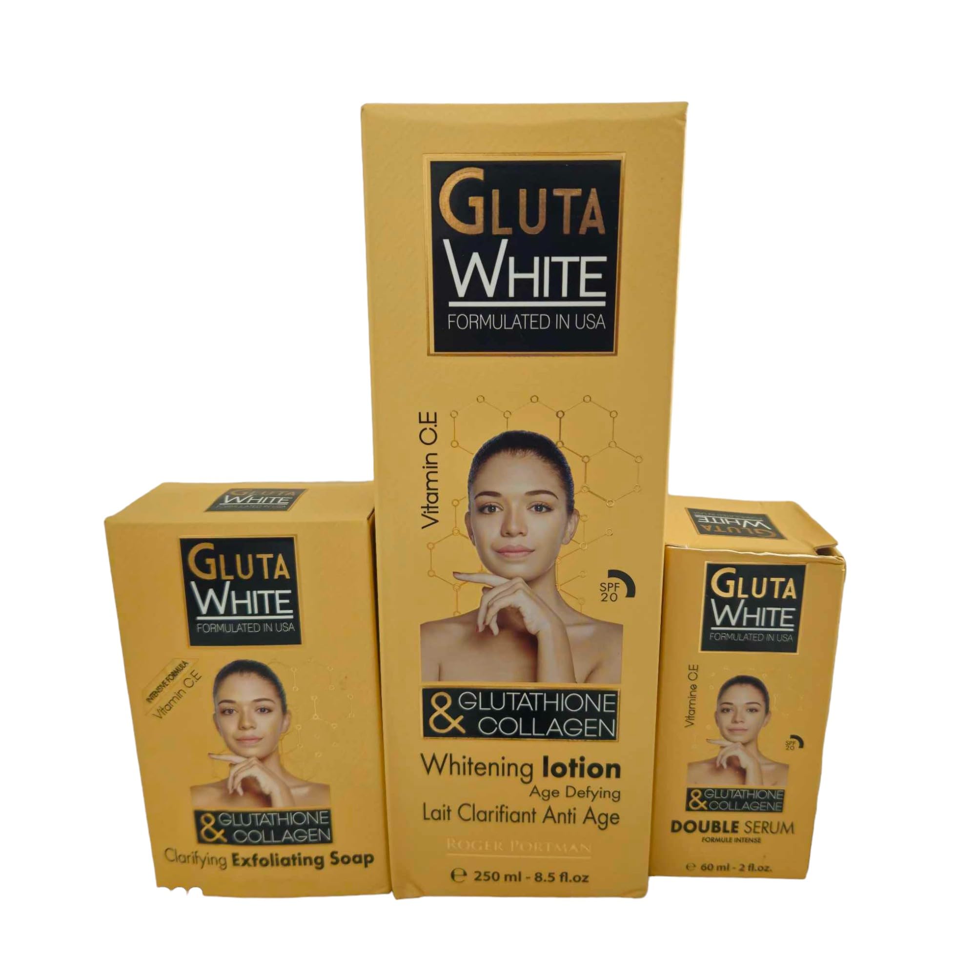 Gluta White Age Defying Lotion With Glutathione Collagen, combo set of 3