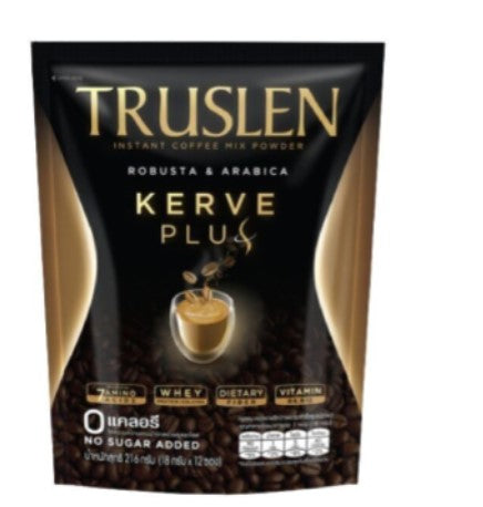 Truslen Kerve Plus Instant Coffee Whey Protein Fiber Weight Control, Firm 12X 18g