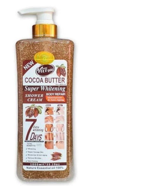 Veet Gold Cocoa Butter Super Whitening Shower Cream Scrub 1000ml