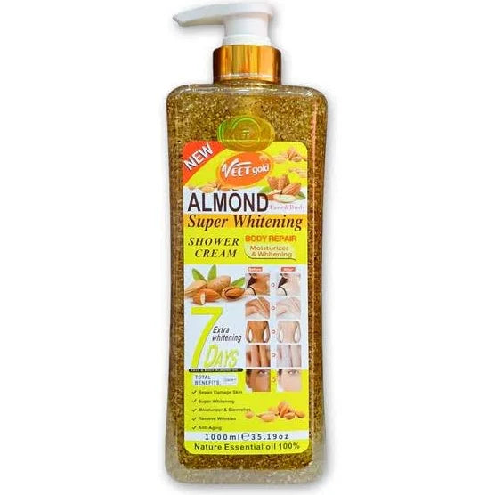 Veet Gold Almond Super Whitening Shower Cream Scrub 1000ml