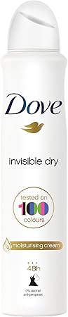 Dove Invisible Dry Compressed Strong Antiperspirant Aerosol Spray, Anti-Sweat Deodorant For Men And Women For A Cool,250ml