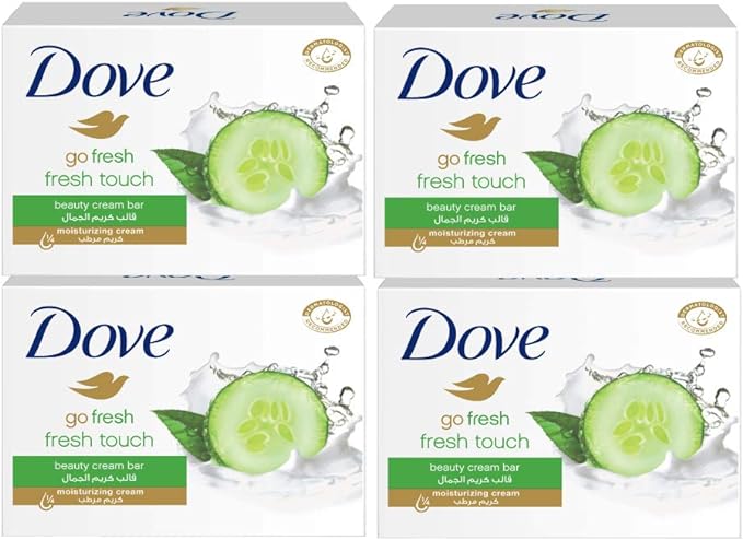 Dove Go Fresh Beauty Cream Bar Soap Fresh Touch, 4 x 135 gm