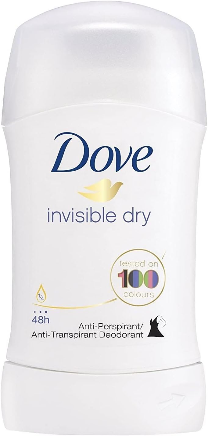 DOVE DEODORANT STICK INVISIBLE DRY WOMEN 40ML - PACK OF 3