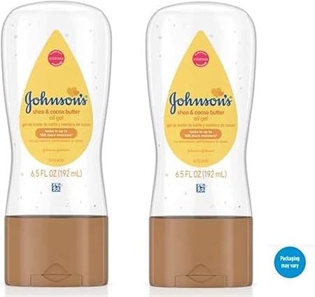 Johnson's Baby Oil Gel with Shea & Cocoa Butter,192ml (Pack of 2)