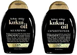 OGX Kukui Oil Hydrate Plus Defrizz Shampoo and Conditioner 385ml , set of 2