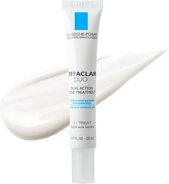 La Roche-Posay Effaclar Duo Dual Action Acne Spot Treatment Cream with Benzoyl Peroxide Acne Treatment, Blemish Cream for Acne and Blackheads, Lightweight,20 ml