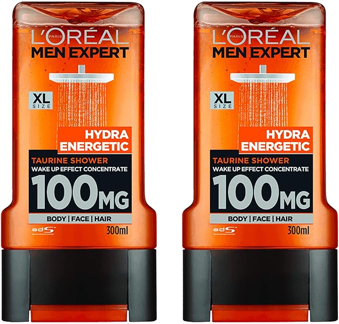 LOREAL MEN SHOWER GEL ENERGETIC 300ML PACK OF 2