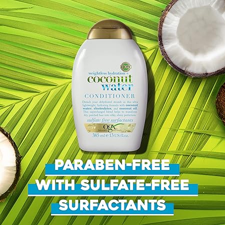 OGX Weightless Hydration Coconut Water Conditioner, 385 ml