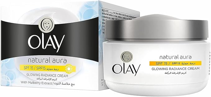 Olay Natural Aura ,glowing radiance Day Cream With Spf 15 50 G