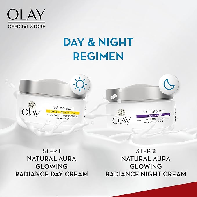 Olay Natural Aura ,glowing radiance Day Cream With Spf 15 50 G