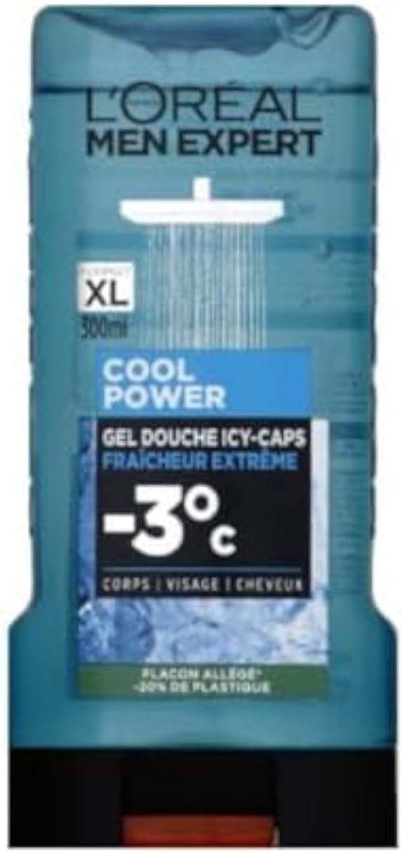 L'Oréal Men Expert Cool Power Extreme Freshness Shower Gel for Men 300 ml - Pack of 1