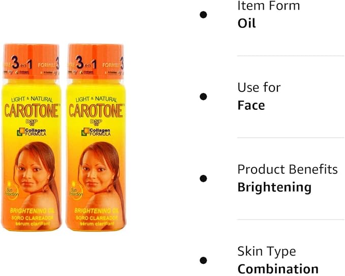 CaroTone Brightening Oil 2.2 Fl oz (Pack of 2)