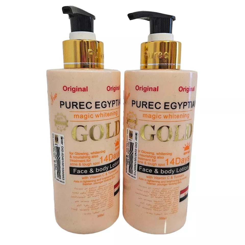 Purec Egyptian Gold Face and Body Magic Lotion x2