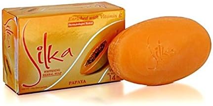 Silkas Papaya Soap Herbal Skin Whitening x 3 pack