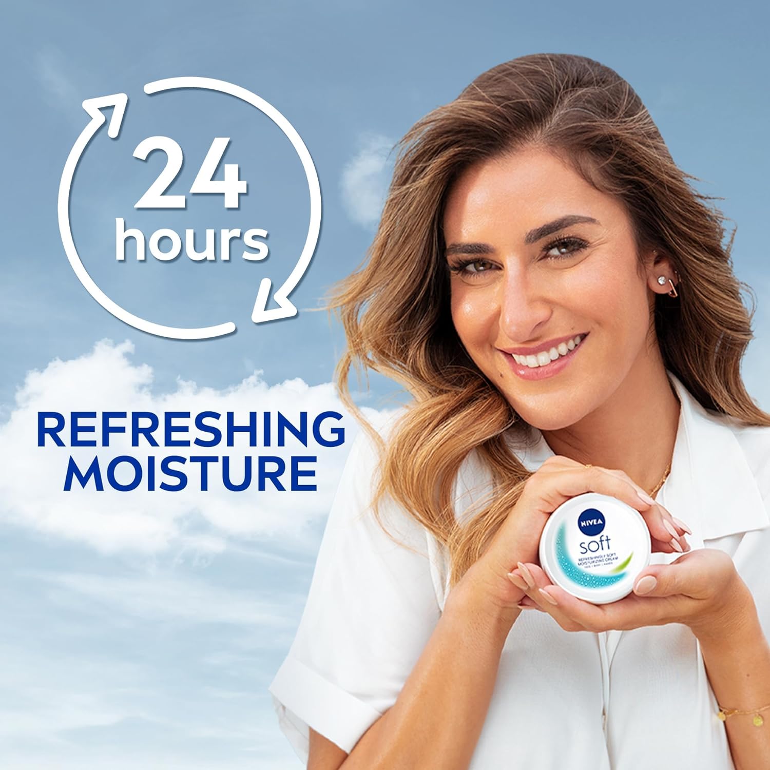 NIVEA Moisturising Cream, Soft Refreshing for Face Body Hands, Fast Absorbing, Jar 2x300ml