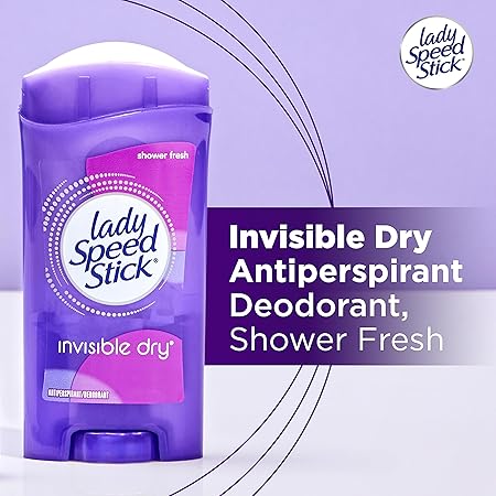 Lady Speed Stick Invisible Dry Antiperspirant Deodorant, Shower Fresh, 65g x Pack of 4