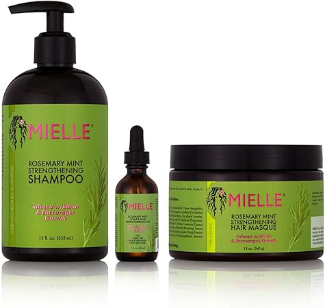 Mielle/Rosemary Mint Strengthening/Shampoo/Hair Masque/Scalp & Hair Strengthening Oil Serum S(3)