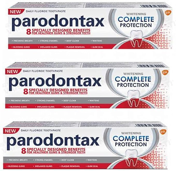 Parodontax Complete Protection Whitening Toothpaste 75 Ml X Pack of 3