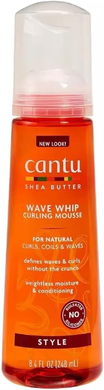 Cantu Shea Butter For Natural Hair Wave Whip Curling MoUSse,(248Ml)