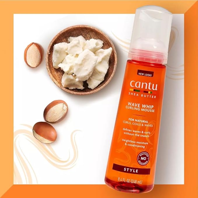 Cantu Shea Butter For Natural Hair Wave Whip Curling MoUSse,(248Ml)